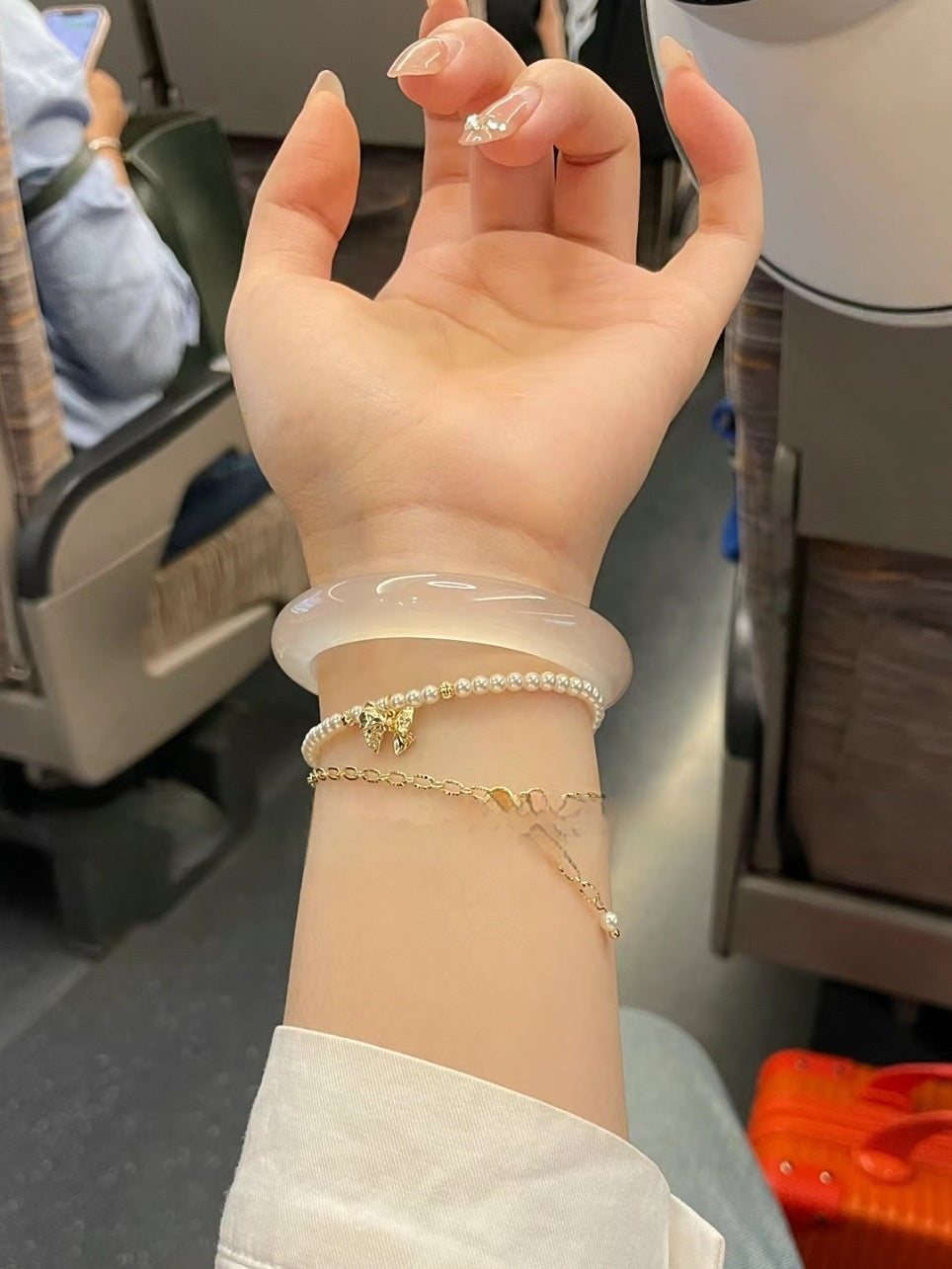 Agate Bracelet Girl's Natural Chalcedony